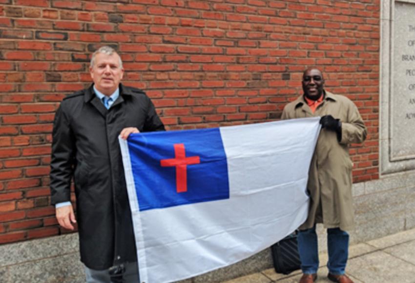 Harold Shurtleff, a co-founder of Camp Constitution, and Pastor Earl Wallace of Liberty Christian Fellowship of New York — Phtoo courtesy of Liberty Counsel
