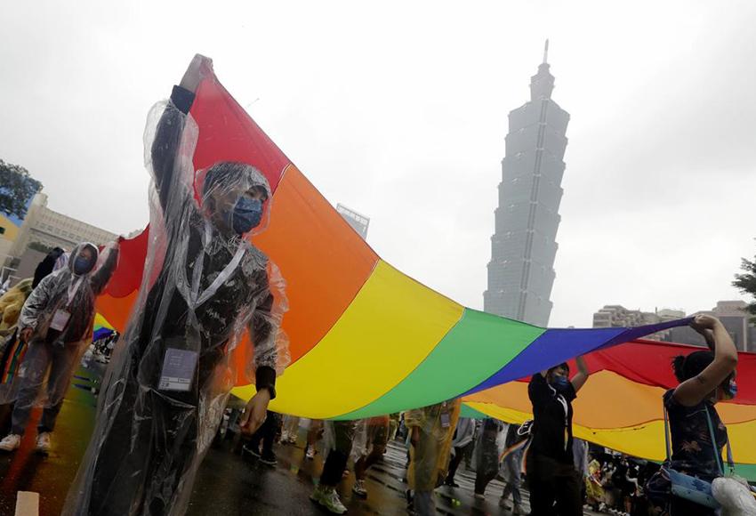 Revelers at the Taiwan LGBT Pride parade — Photo by Chiang Ying-ying / AP