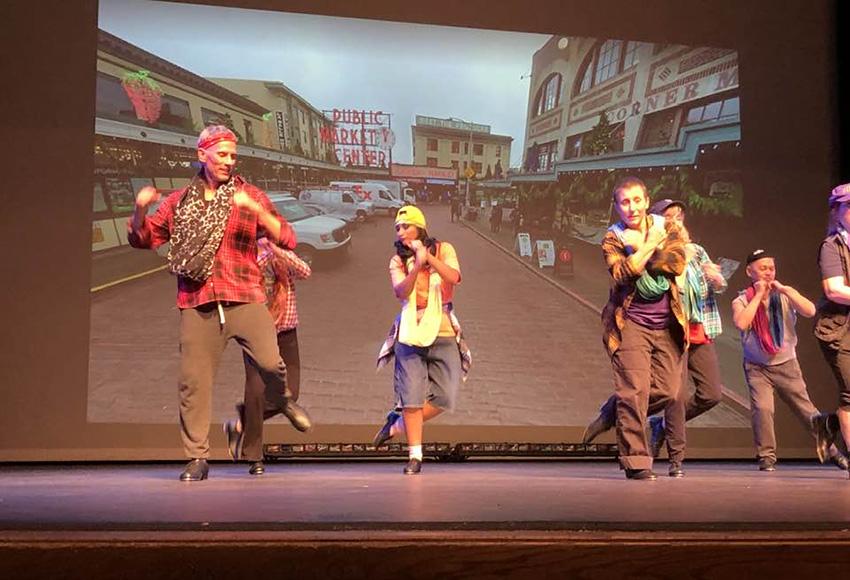 Jack (l) tap dancing at Broadway Performance Hall's Dare to Dance: Together Again — Photo courtesy of Jack Hilovsky