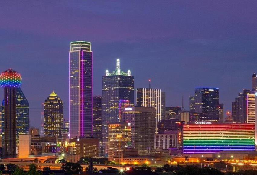 Dallas Skyline during Pride — Photo by Joseph Haubert