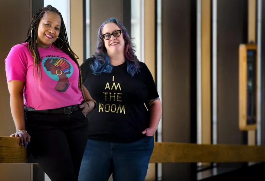 dom+bomb co-founders Delena Mobley (l) and Kim Blessing