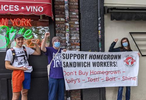 Homegrown Sandwich workers on strike in Renton