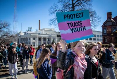 Iowa students walk out to protest anti-Trans bills: Teachers sue school district over retaliation for drag show
