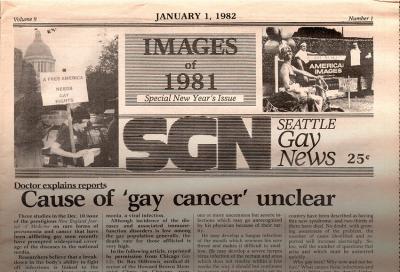 This Month is SGN History — Doctor explains reports: Cause of 'gay cancer' unclear