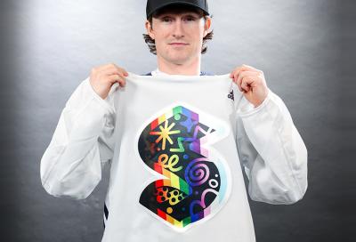 Local artist Nikita Ares brings rainbows to the rink on Kraken Pride Night jerseys