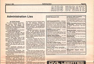 Looking Back in SGN History: AIDS Update — Administration Lies