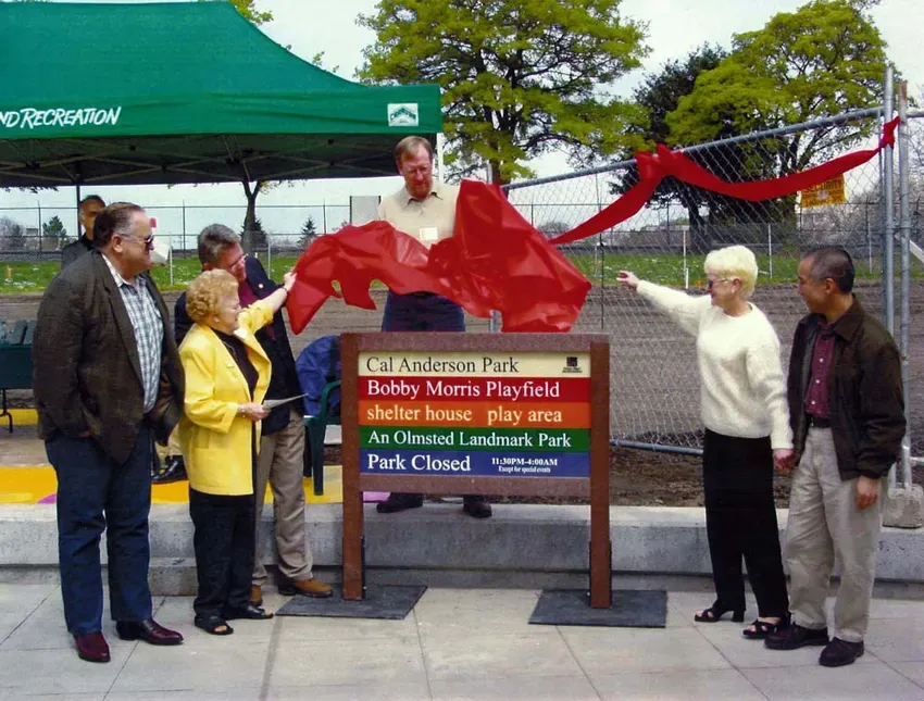 Dedication of Cal Anderson Park – Photo courtesy Seattle Gay News and Kay Rood