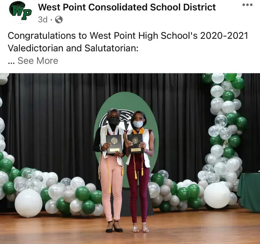 Photo courtesy of West Point Consolidated District Facebook