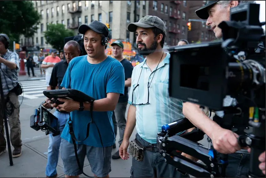 John Chu on the set of In the Heights – Photo courtesy of Warner Bros