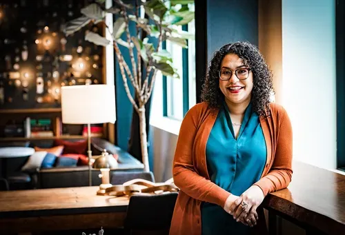 Brianna Thomas, seeking to replace Lorena González on the City Council, speaks with the SGN