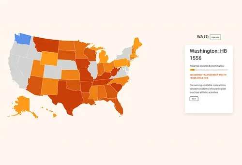 Tracking anti-Transgender legislation through data visualization: Introducing project Inflection Point