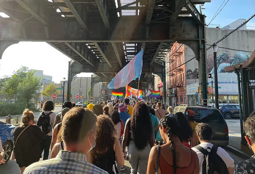The march in Brooklyn, New York – Photo courtesy of NBC News