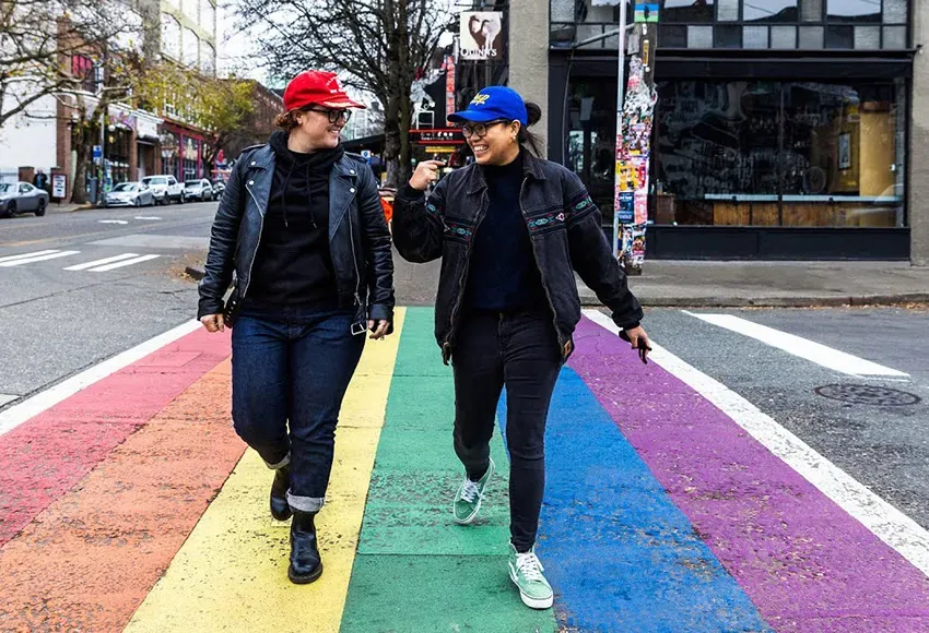 Chong the Nomad (r) and Jax Anderson in I Know a Place – Image courtesy of Visit Seattle