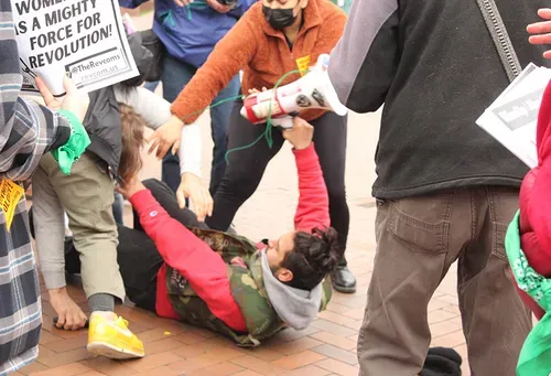 Fist fights & spray paint: Right wing retaliates against abortion rights rally