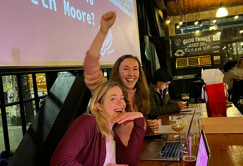 Leah Caglio and Sally Neumann – Photo courtesy of Optimism Brewery