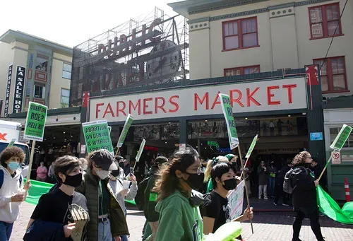 Seattles students walk out for abortion rights