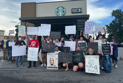 Starbucks stalling on negotiating contracts, union says: Company charges NLRB with rigging pro-union elections