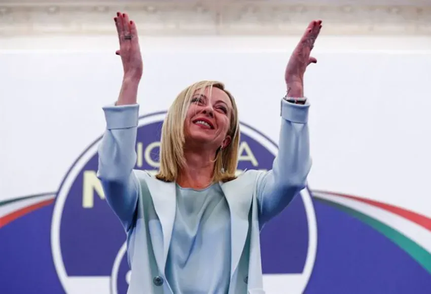 Giorgia Meloni – Photo by Guglielmo Mangiapane / Reuters