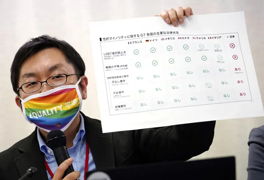 Yuichi Kamiya, Executive Director of the Japan Alliance for LGBT Legislation – Photo by Eugene Hoshiko / AP