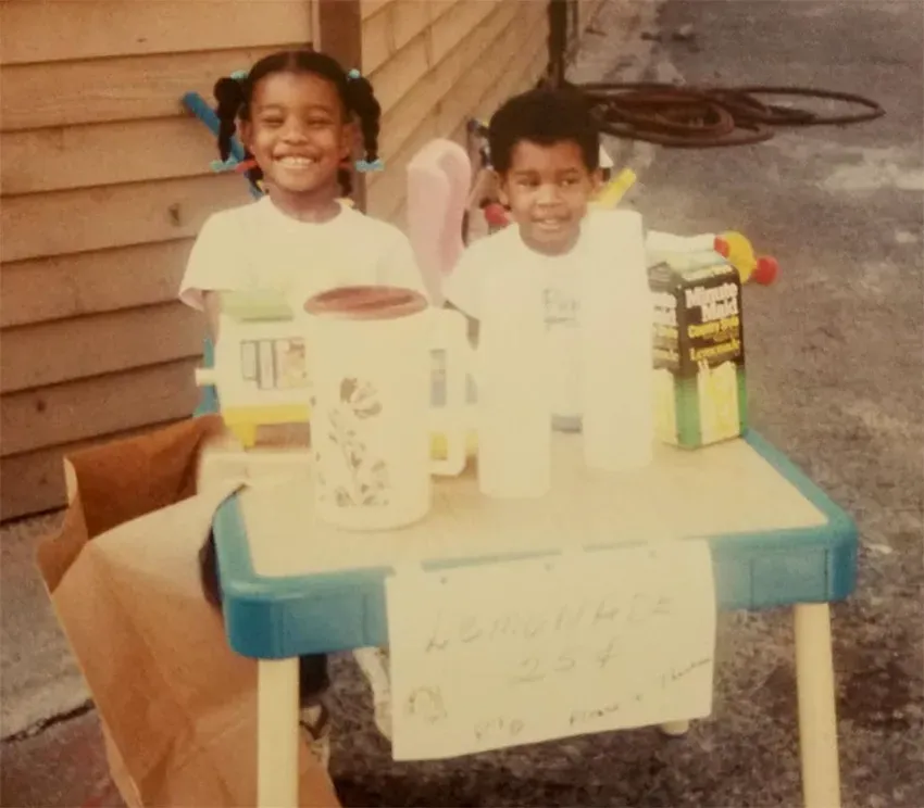 Joy and her brother – Courtesy photo