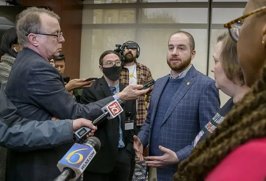 Michigan state Sen. Jeremy Moss in Lansing, Michigan – Photo by Kevin Fowler / Human Rights Campaign via AP