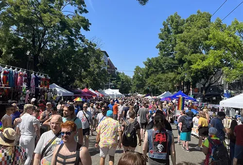 On the street at Capitol Hill PrideFest 2023