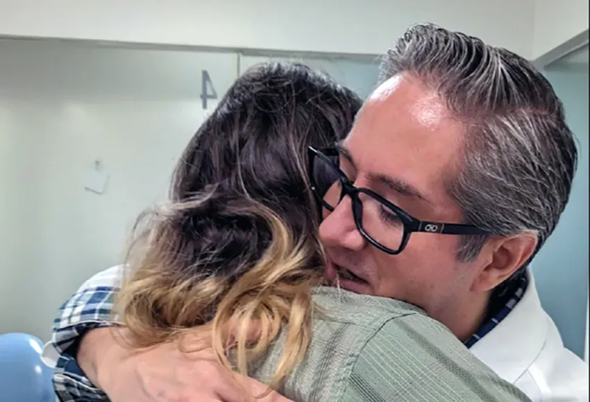 Thanking the doctor – Courtesy photo