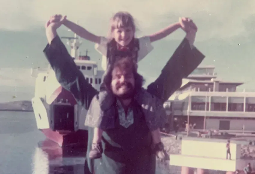 Angela with George Bakan – Courtesy photo