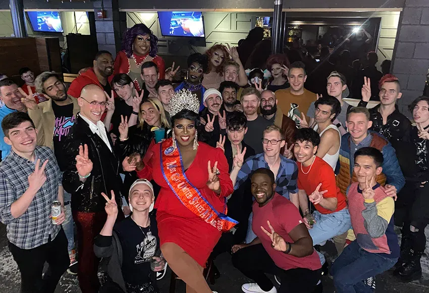 Sable Jones St. James celebrating with her Sable Army at Union – Courtesy photo