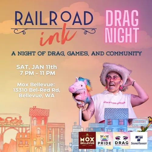 Pride Across the Bridge to host train-themed drag fundraiser in Bellevue on Jan. 11