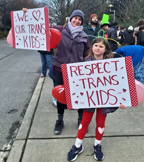 Valentines Day brought temporary restraining order against Trump and Queer love protest for Trans youth