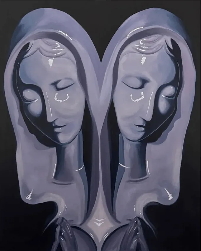 Devon Little's Madonna V acrylic and oil painting on canvas. Courtesy of Devon Little Instagram.