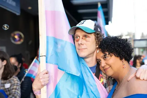 Trans community and allies rally in Seattle against rising violence and political threats